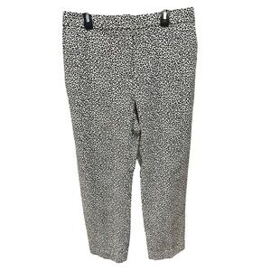 Ann Taylor Curvy Fit Leopard Print Pants Size 10 Career Office Trousers
